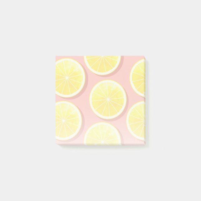 Summer Lemon Slices Pattern Post-it Klebezettel (Vorderseite)
