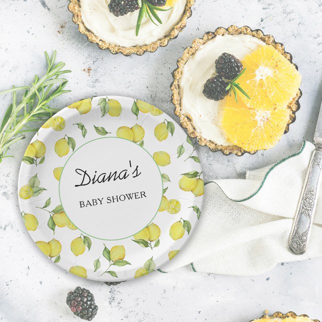 Summer Lemons Baby Dusche Pappteller (Von Creator hochgeladen)