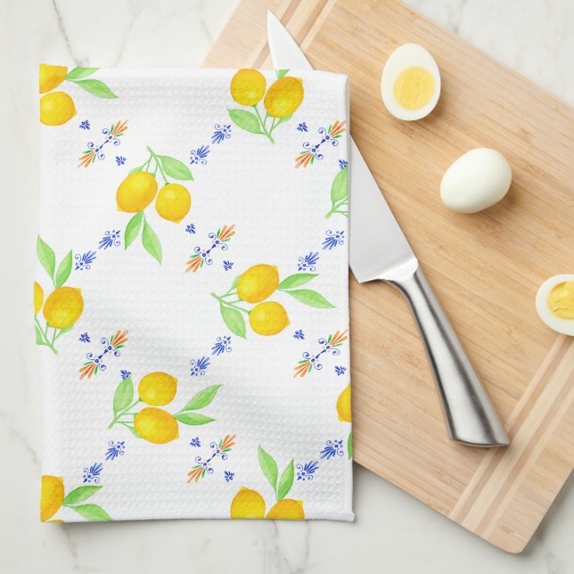 Summer Lemons Kitchen Handtuch Handtuch (Viertel Falte)