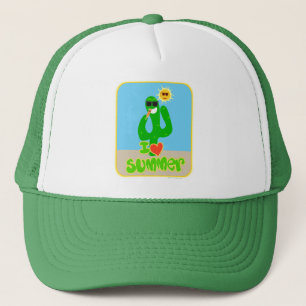Summer Liebe Cactus Cartoon Saisonmotto Truckerkappe