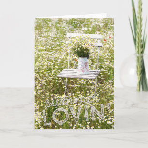 Summer Liebe Field Wilde Blume + Text Karte