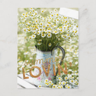 Summer Liebe Field Wilde Blume + Text Postkarte