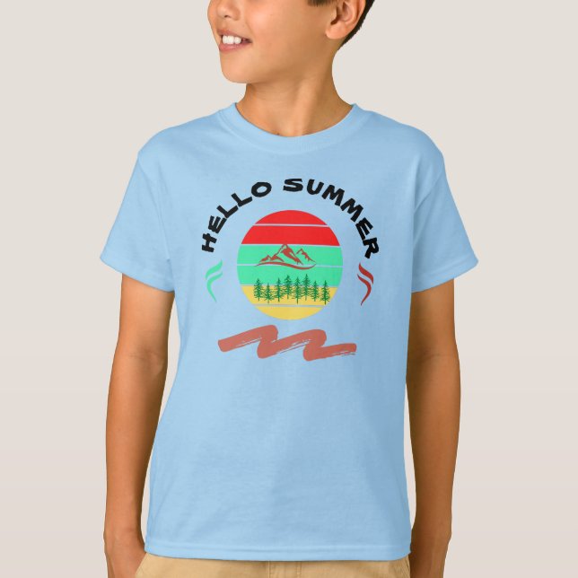 Summer Light Blue Kleinkind T-Shirt (Vorderseite)