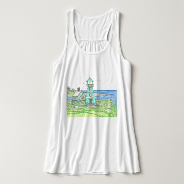 Summer Lighthouse 3; Women's Flowy Tank Top (Design Vorderseite)