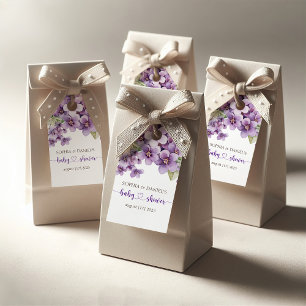 Summer Lila Delicate Violet Blume Babydusche Geschenkanhänger