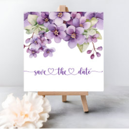 Summer Lila Delicate Violet Blume Babydusche Save The Date