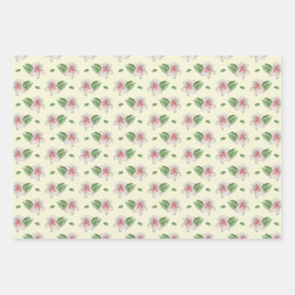 Summer Lily Floral Seamless Pattern Geschenkpapier Set