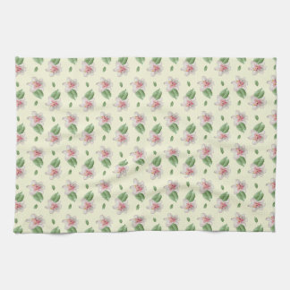 Summer Lily Floral Seamless Pattern Geschirrtuch
