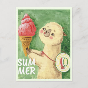 Summer Llama Postkarte
