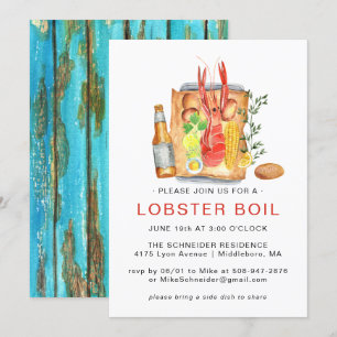 Summer Lobster Boil Hummer Bake Cookie Einladung