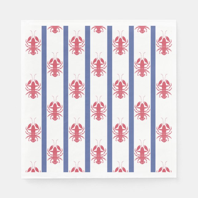 Summer Lobster Theme Paper Napkin Serviette (Vorderseite)
