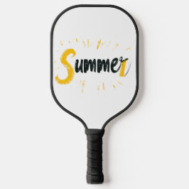 Summer Logo - Summer Text Design Pickleball Schläger