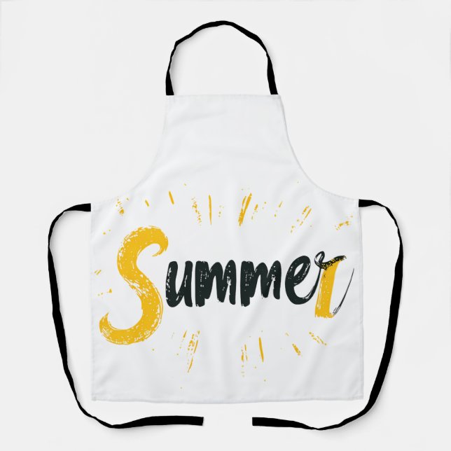 Summer Logo - Summer Text Design Schürze (Vorderseite)