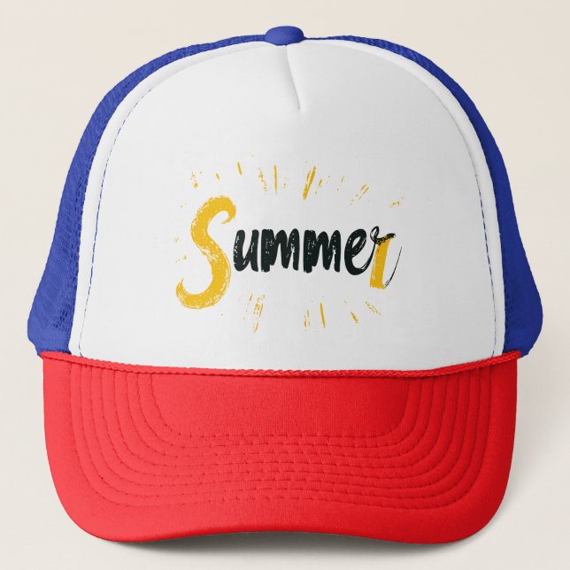 Summer Logo - Summer Text Design Truckerkappe (Vorderseite)