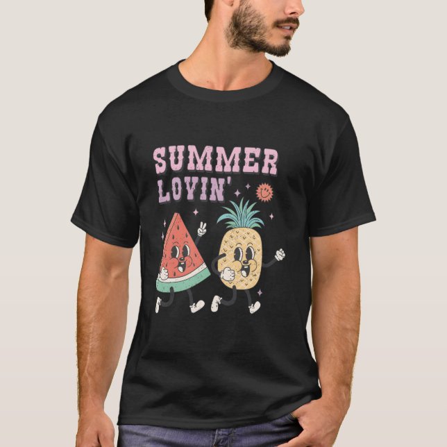 Summer Loving Watermelon And Eapple Coon T-Shirt (Vorderseite)