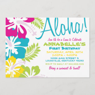 Summer Luau Hawaiian Einladung