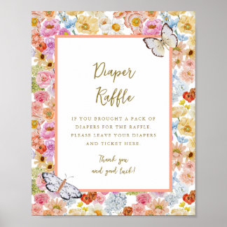 Summer Luxe Blütenblut 8x10 Windeln Raffle Sign Poster