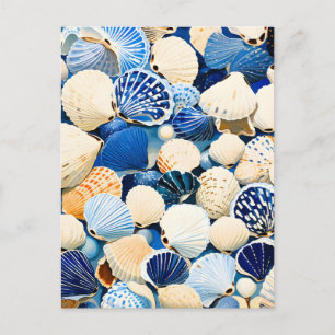 Summer Marine Seashells Feiertagspostkarte