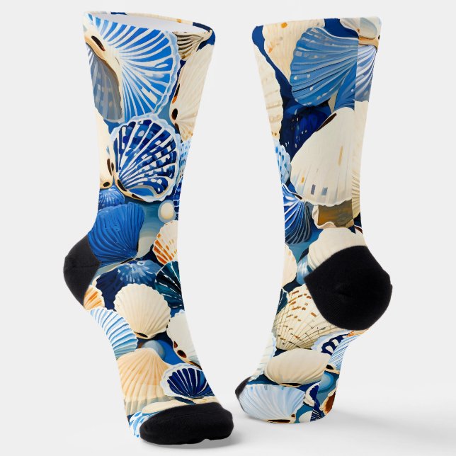 Summer Marine Seashells Socken (Gewinkelt)