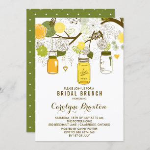 Summer Mason Jars Einladung von Bridal Brunch
