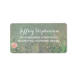 Summer Meadow Vintag Adressaufkleber