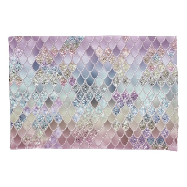 Summer Mermaid Glitzer Scales #13 (Imitate Glitzer Kissenbezug (Vorderseite)