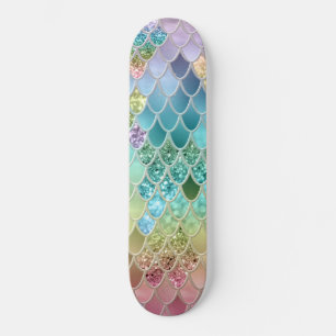 Summer Mermaid Glitzer Scales #1 (Imitate Glitzer) Skateboard