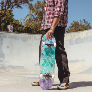 Summer Mermaid Glitzer Scales #8 (Imitate Glitzer) Skateboard