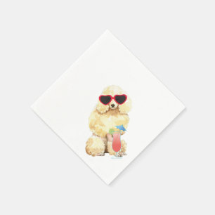 Summer Miniatur Poodle Serviette