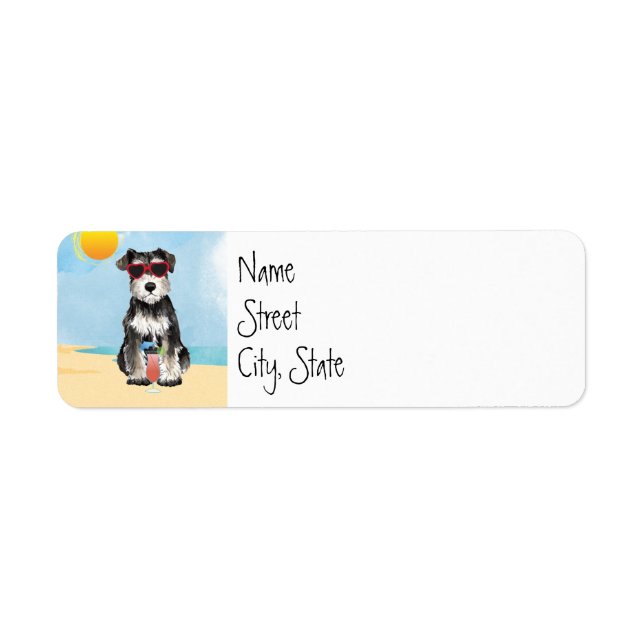 Summer Miniature Schnauzer Label (Vorne)