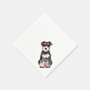 Summer Miniature Schnauzer Napkins Serviette