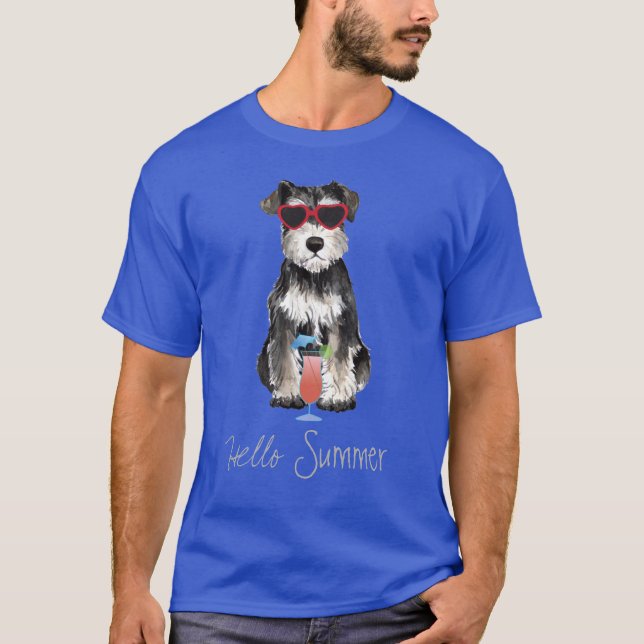 Summer Miniature Schnauzer T - Shirt (Vorderseite)