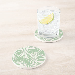 Summer Mint Tropical Blätter Beach Wohngestaltung Getränkeuntersetzer