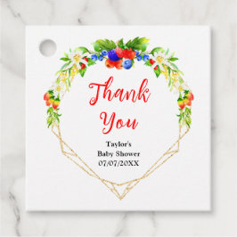 Summer Mixed Berries Baby Dusche Danke Geschenkanhänger