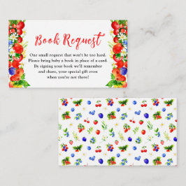 Summer Mixed Berries Baby Showbucher anfordern Begleitkarte