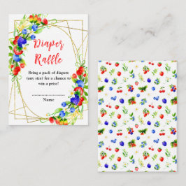 Summer Mixed Berries Babydusche Windelwanne Begleitkarte