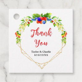 Summer Mixed Berries Wedding Danke Geschenkanhänger