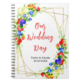 Summer Mixed Berries Wedding Planner Notizblock
