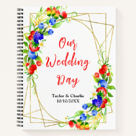 Summer Mixed Berries Wedding Planner Notizbuch