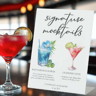 Summer Mocktails Blue Hawaiian Cranberry Süsse Sockelschild