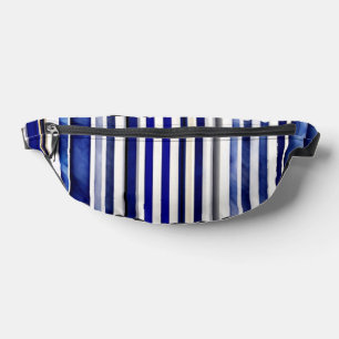 Summer Modern Navy Blue Boat Stripes Collection Bauchtasche