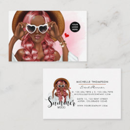Summer Mood Fashion Event Planner Business Card Visitenkarte