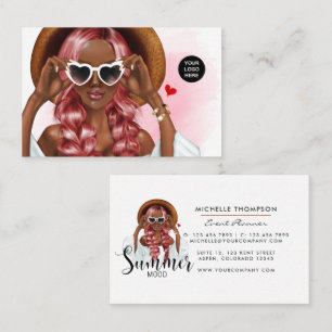 Summer Mood Fashion Event Planner Business Card Visitenkarte
