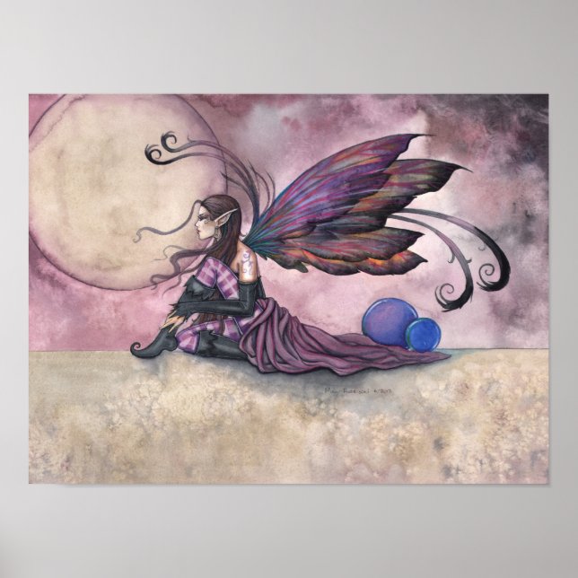 Summer Moon Fairy Gothic Fantasy Art Poster (Vorne)