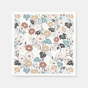 Summer Morning Glory Garden Serviette