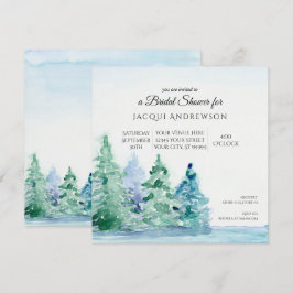 Summer Mountain Lakeside w Trees Brautparty Einladung