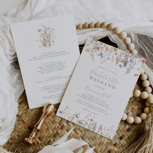 Summer Multicolor Wildblume Bachelorette Einladung