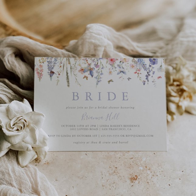 Summer Multicolor Wildblume Bride Brautparty Einladung (Von Creator hochgeladen)