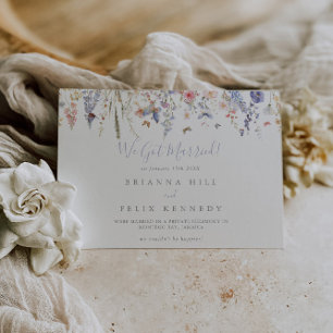 Summer Multicolor Wildblume Elopement Ankündigung