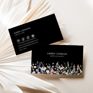 Summer Multicolor Wildblume Gardener & Florist Visitenkarte